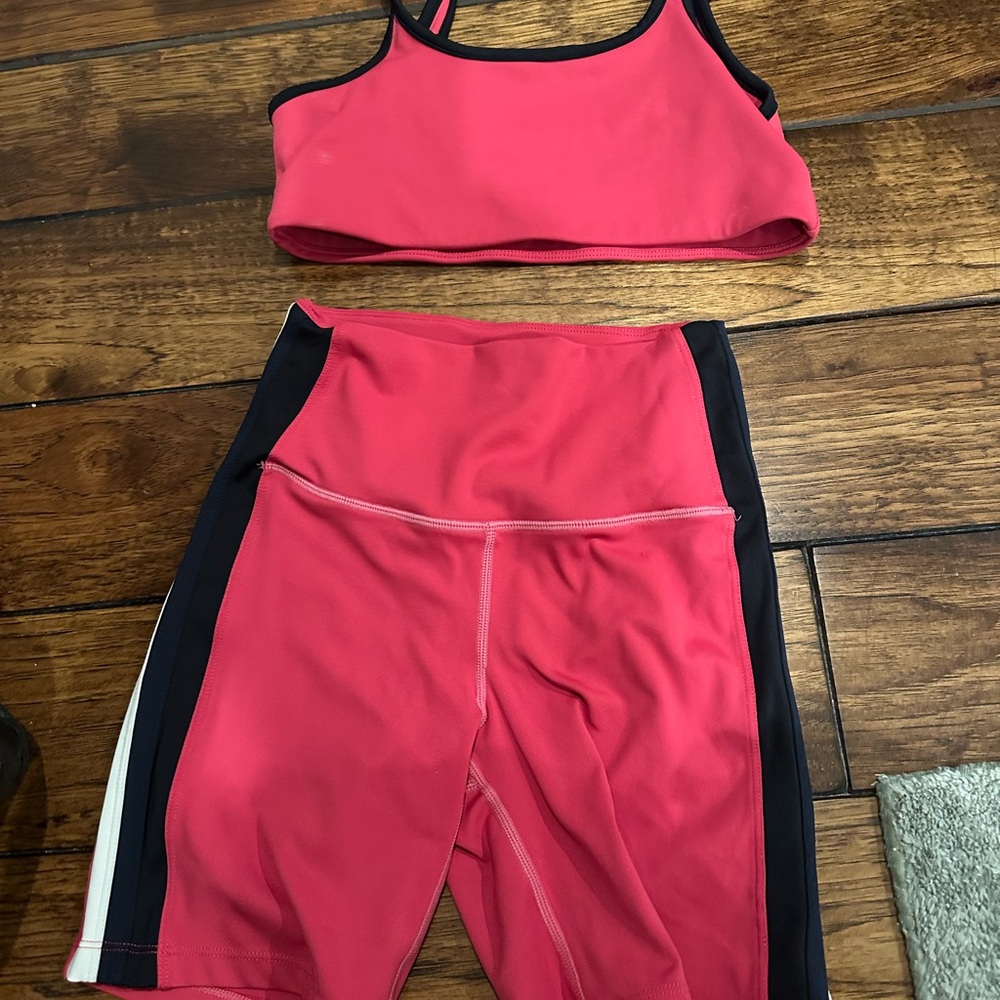 Splits59 Pink and Black Activewear Set